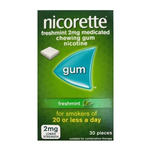 Nicorette 2mg Gum Freshmint 30pce