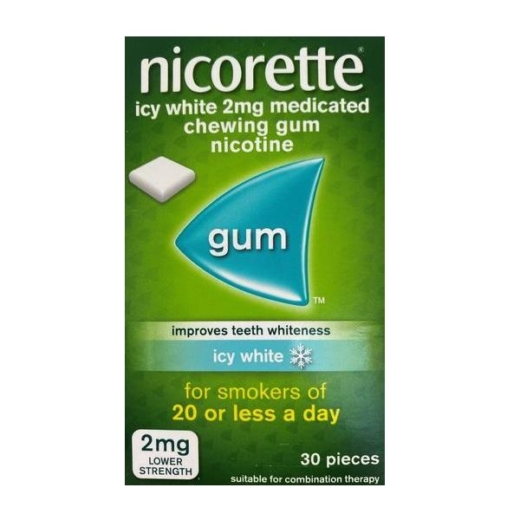 Nicorette 2mg Gum Icy White 30pce
