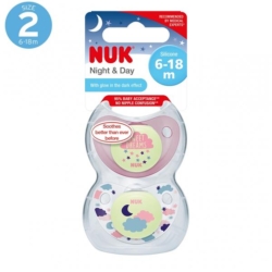 NUK NIGHT DAY SILICON SOOTHER S2