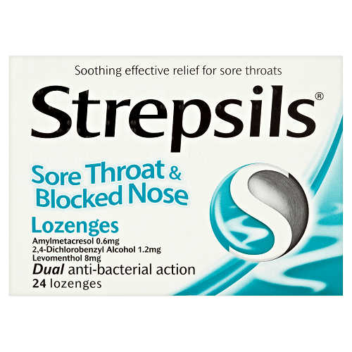 Strepsils Sore Throat Blocked Nose lozenge 24's