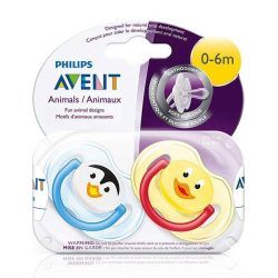 AVENT CLASSIC ANIMAL SOOTHERS 0-6 MONTHS TWIN PACK