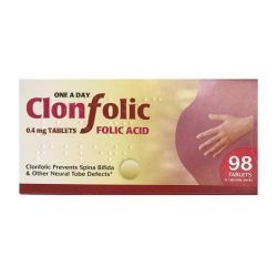 Clonfolic Folic Acid 0.4mg 98 tabs