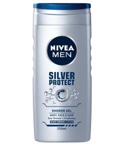 NIVEA FOR MEN SILVER PROTECT SHOWER GEL 250ML