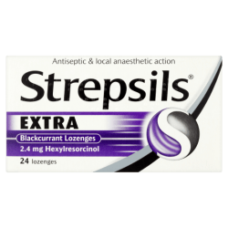 Strepsils Extra Blackcurrant lozenge 24's