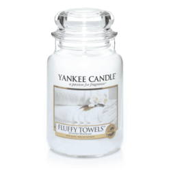 YANKEE CANDLE LARGE JAR FLUFFY TOWELS