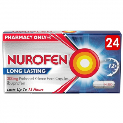 Nurofen Long Lasting Ibuprofen 300mg Prolonged Release Hard Capsules 24's