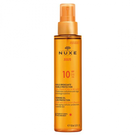 NUXE SUN TANNING OIL LOW PROTECTION SPF10 150ML