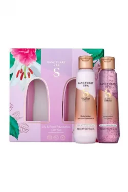 Sanctuary White Lily & Damask Rose Favourites - 150ml Body Wash and 150ml Body Lotion