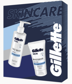 Gillette Skin Facewash 140ml + Moisturiser 100ml