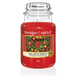 YANKEE CANDLE LARGE JAR RED APPLE WREATH