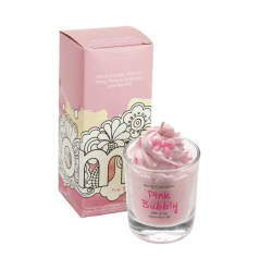 Bomb Piped Candle - Pink Bubbly