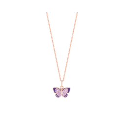 Purple & Rose Gold Butterfly Pendant - Tipperary Crystal